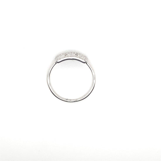 14K White Gold Rectangular Floating Diamond Ring