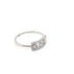 14K White Gold Rectangular Floating Diamond Ring