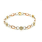 14K Tri-Color Gold Infinity Link Diamond Bracelet
