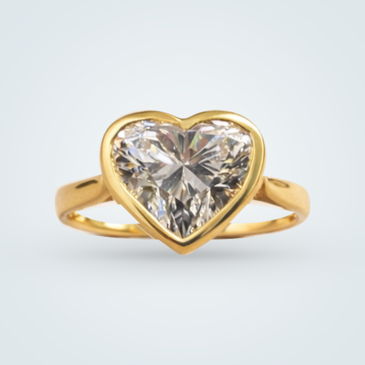 14k Yellow Gold Heart Diamond Ring – Gavco Jewelers