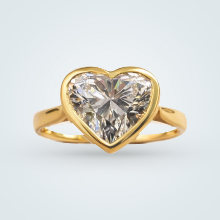 14k Yellow Gold Heart Diamond Ring – Gavco Jewelers