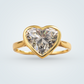 14k Yellow Gold Heart Diamond Ring – Gavco Jewelers