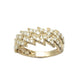 10K Yellow Gold Diamond Cuban Link Ring