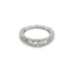 14K White Gold Diamond Ring with Baguette Center