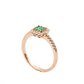 Princess cut emerald ring