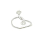 Floral Diamond Cluster Bypass Ring