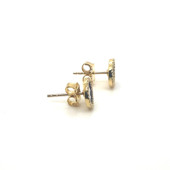 Dark Blue Enamel Evil Eye Studs