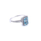 Diamond and aqua marine ring.