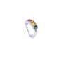 Diamond and natural multi sapphire ring