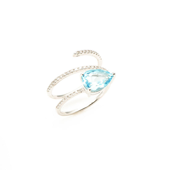 Colored Stone Aquamarine Ring