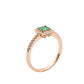 Princess cut emerald ring