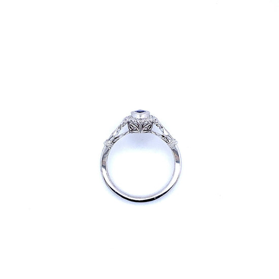Diamond and Marquises sapphire ring