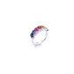 Diamond and natural multi sapphire ring