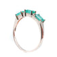 Rose Gold Three Emerald Ring.