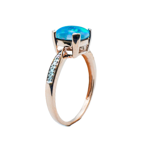 Cushion Cut Opal Ring