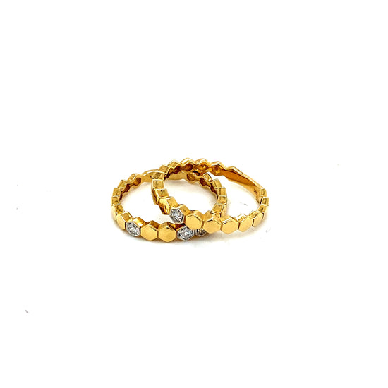 Honey Comb 2- piece ring set