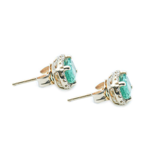 Oval Emerald Studs