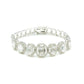 18K White Gold Baguette Cluster Diamond Tennis Bracelet