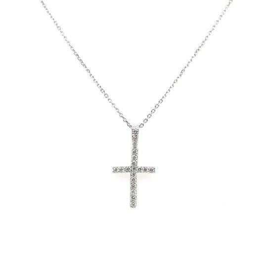 Esquisite diamond cross with chain.