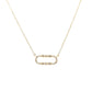 Dainty Link Diamond Pendant Necklace