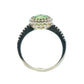 Cushion Peridot and Diamond Ring