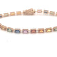 Multi Color Natural Sapphire Bracelet