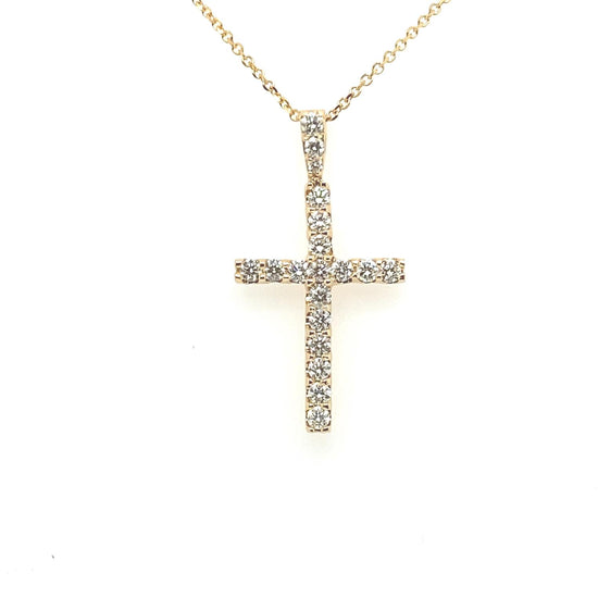 Statement diamond cross with chain.