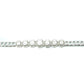 18K White Gold Baguette Cluster Diamond Tennis Bracelet