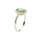 Cushion Peridot and Diamond Ring
